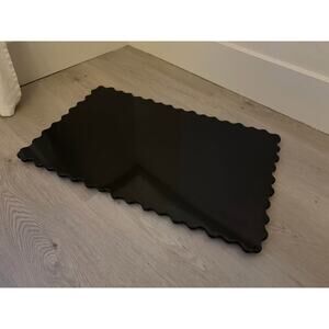 GET Melamine ML-189-BK G.E.T. 23.75" x 9.5" Black Modern Edge Wavy Display Tray